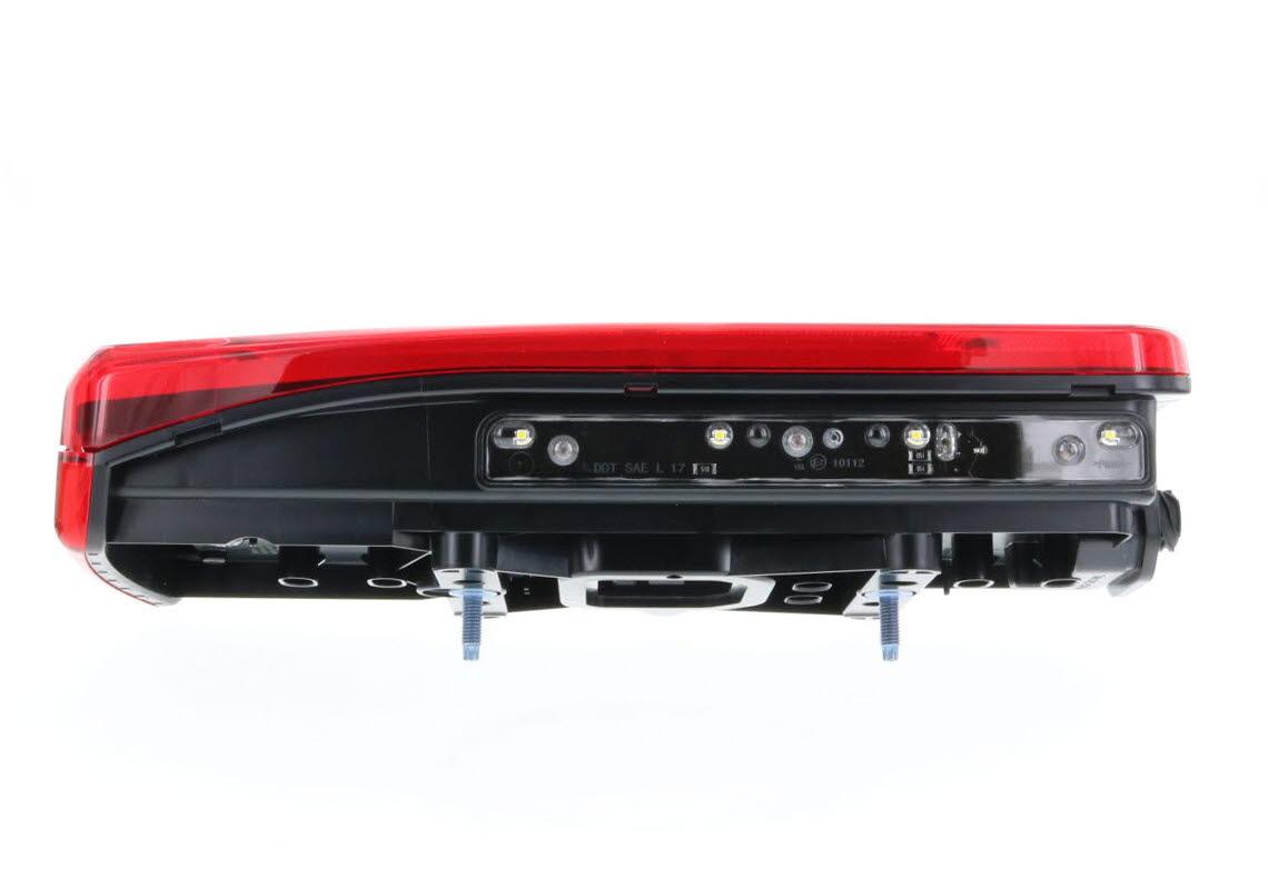 Rear lamp LED Left, License plate, AMP 1.5 side conn